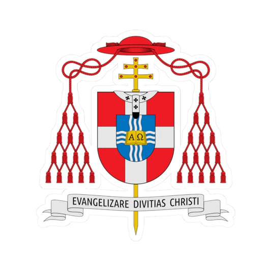 Coat of arms of Bernardus Johannes Alfrink (Netherlands) (Coat of Arms) STICKER Vinyl Kiss-Cut Decal 2 Inch White - The Sticker Space