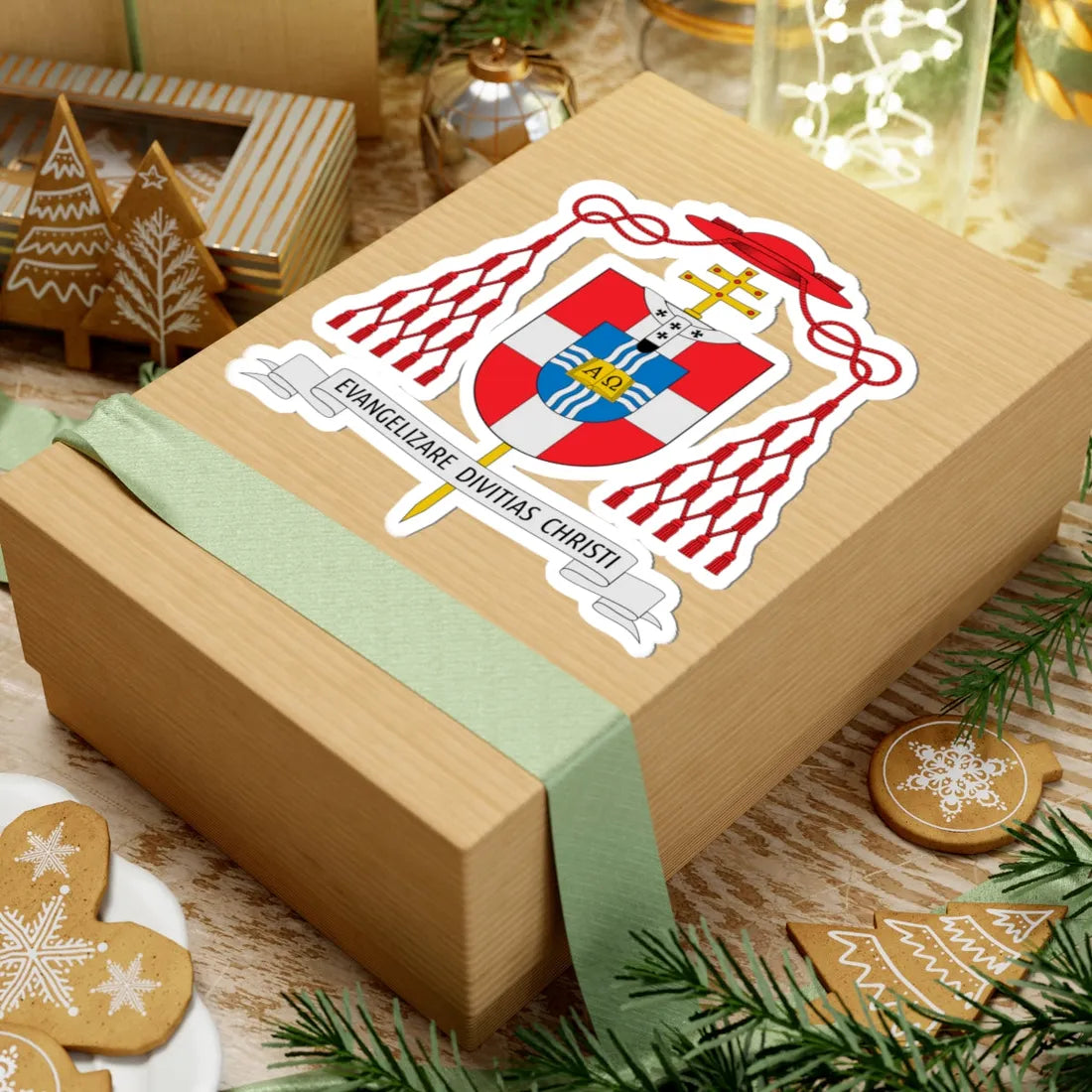 Coat of arms of Bernardus Johannes Alfrink (Netherlands) (Coat of Arms) STICKER Vinyl Kiss-Cut Decal - The Sticker Space