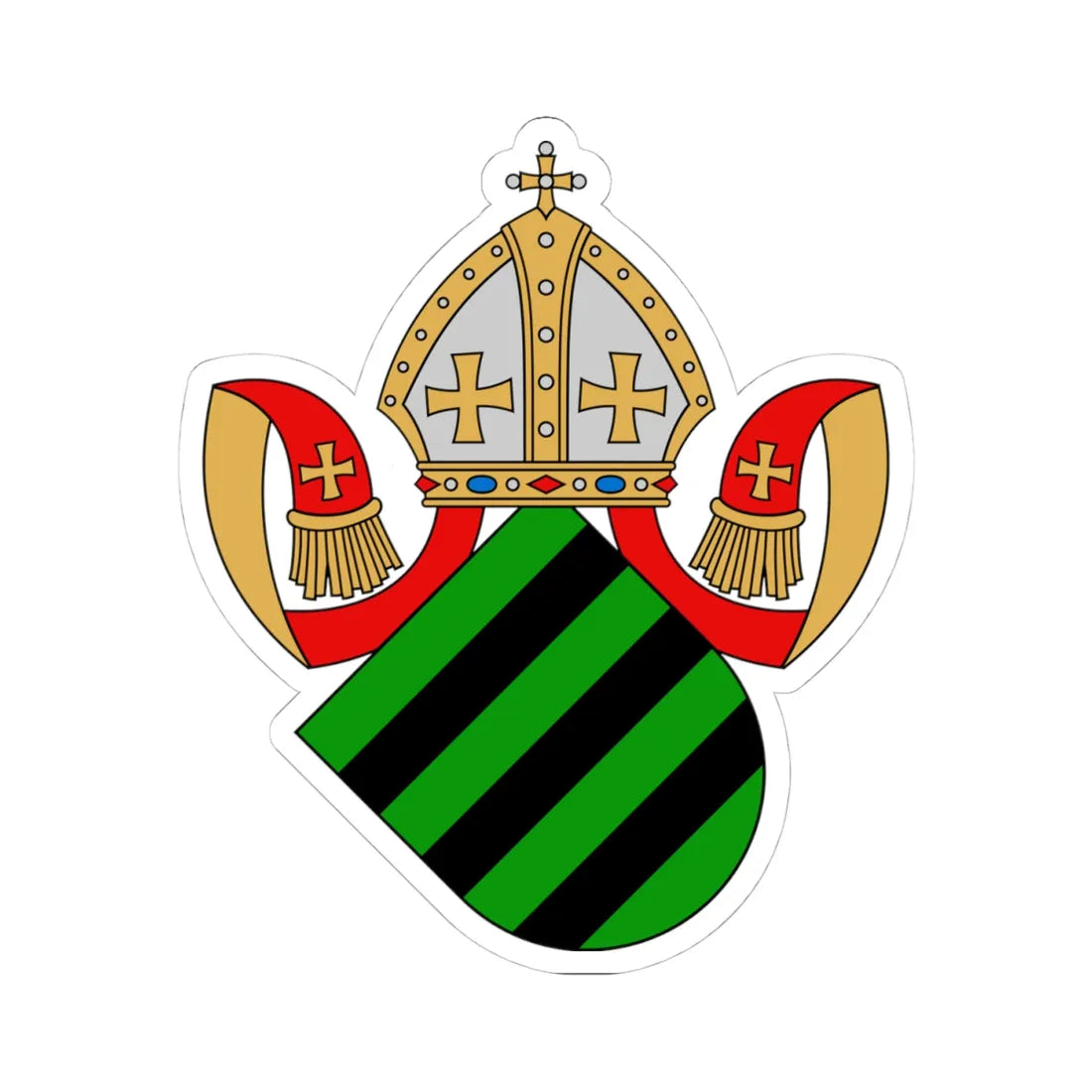 Coat of arms of Bero Balk (Finland) (Coat of Arms) STICKER Vinyl Kiss-Cut Decal 4 Inch White - The Sticker Space