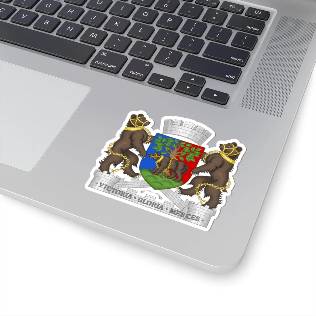 Coat of Arms of Berwick-Upon-Tweed Borough Council 1958-1974 (England) (Coat of Arms) STICKER Vinyl Kiss-Cut Decal - The Sticker Space
