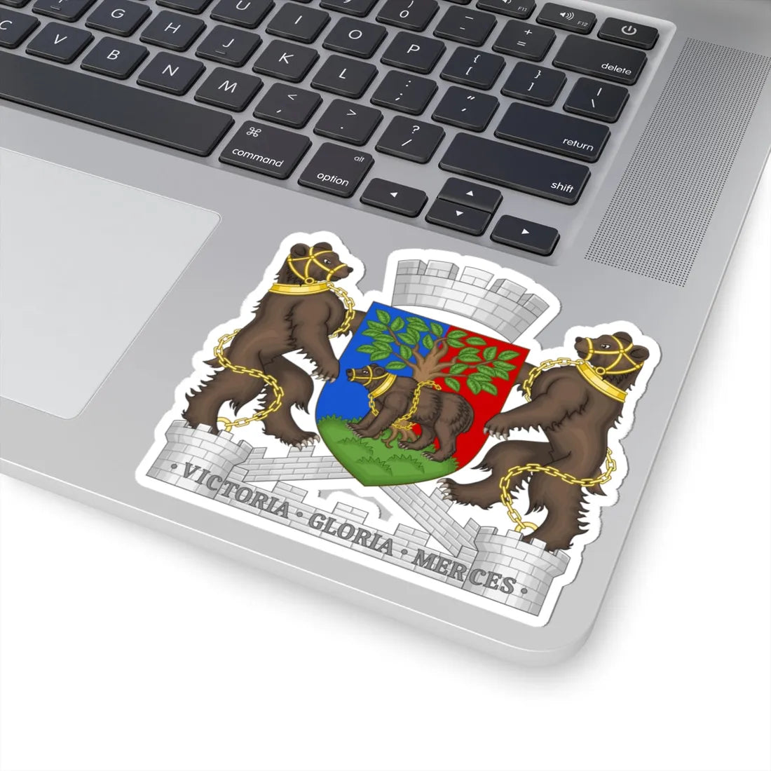 Coat of Arms of Berwick-Upon-Tweed Borough Council 1958-1974 (England) (Coat of Arms) STICKER Vinyl Kiss-Cut Decal - The Sticker Space