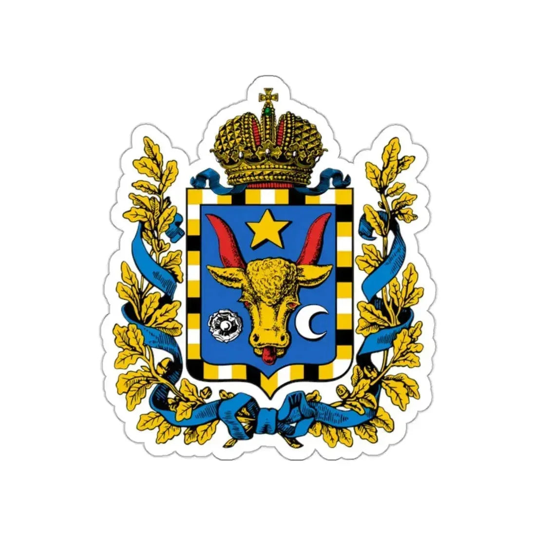 Coat of arms of Bessarabia Governorate 1878 STICKER Vinyl Die-Cut Decal 2 Inch - The Sticker Space