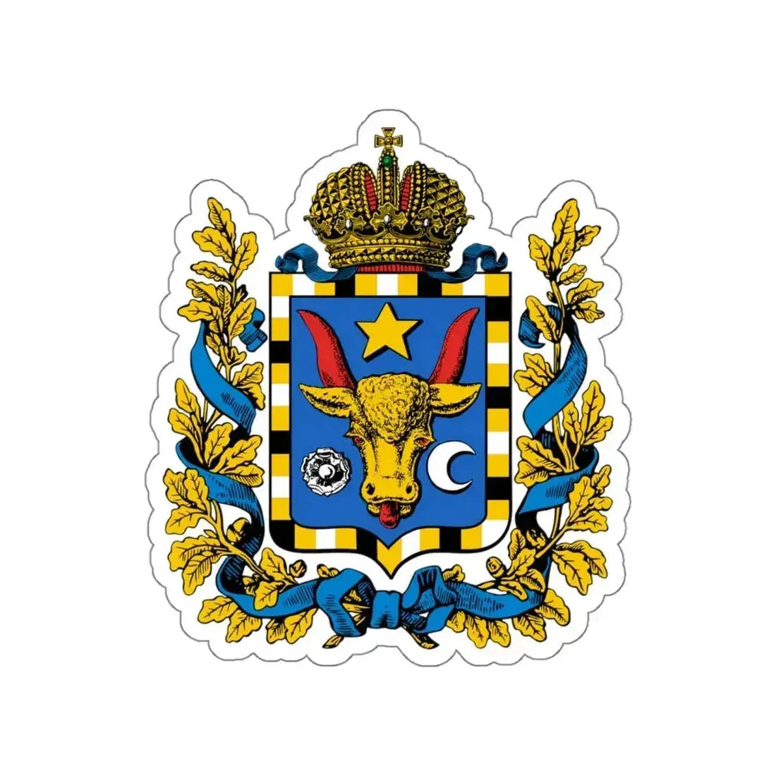 Coat of arms of Bessarabia Governorate 1878 STICKER Vinyl Die-Cut Decal 5 Inch - The Sticker Space