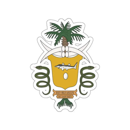 Coat of arms of Béhanzin STICKER Vinyl Die-Cut Decal 3 Inch - The Sticker Space