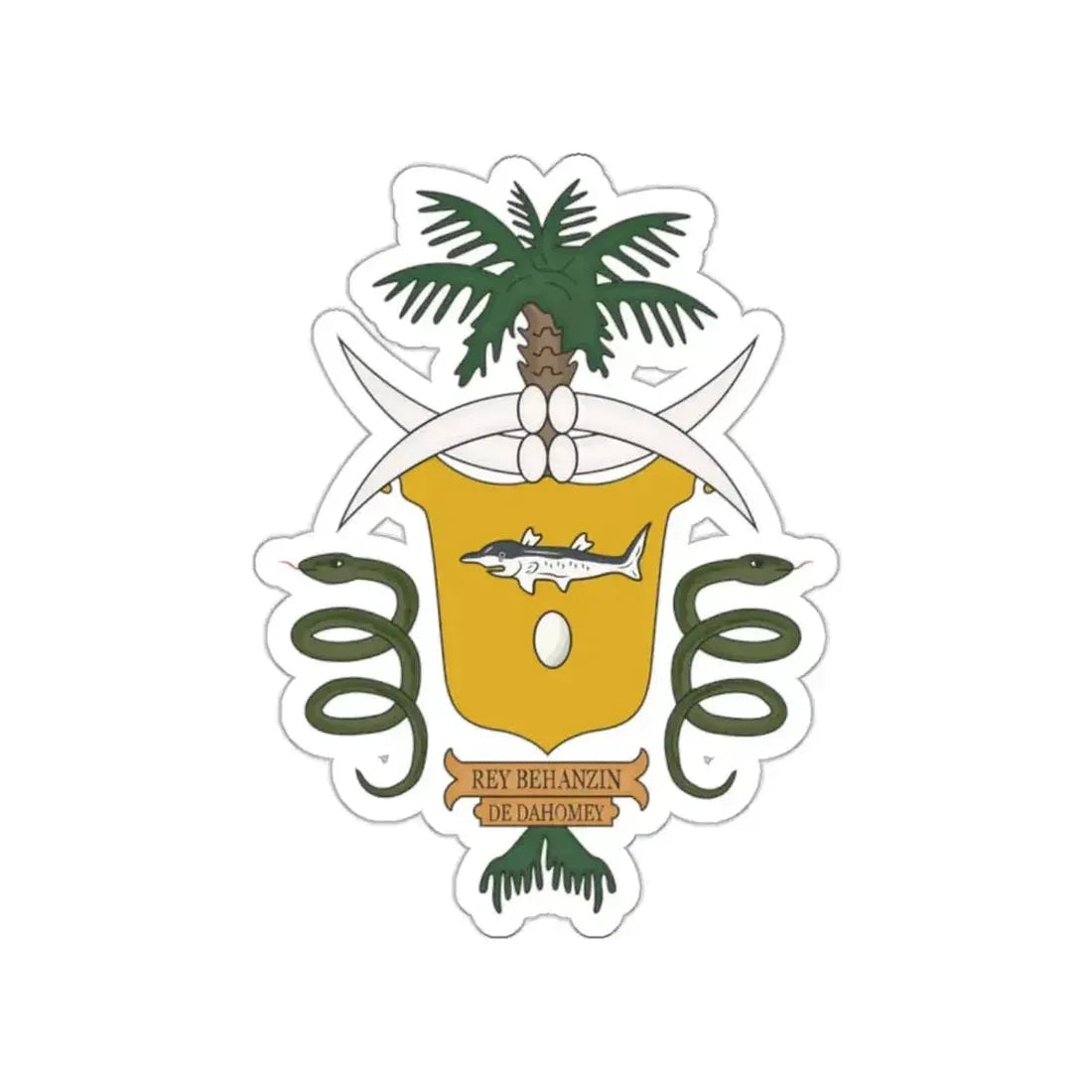 Coat of arms of Béhanzin STICKER Vinyl Die-Cut Decal - The Sticker Space