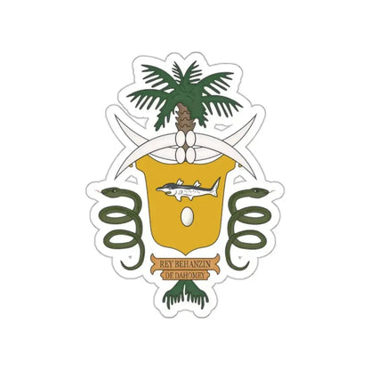 Coat of arms of Béhanzin STICKER Vinyl Die-Cut Decal - The Sticker Space