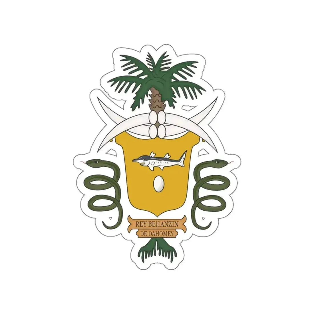 Coat of arms of Béhanzin STICKER Vinyl Die-Cut Decal - The Sticker Space