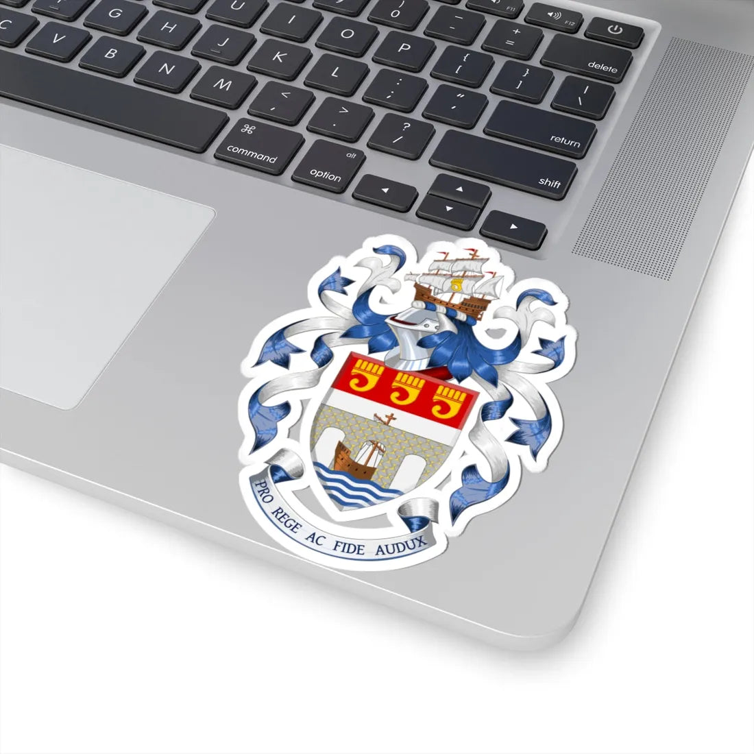 Coat of arms of Bideford Town Council (England) (Coat of Arms) STICKER Vinyl Kiss-Cut Decal - The Sticker Space