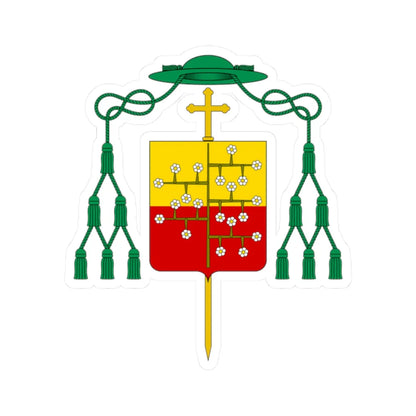 Coat of arms of Bishop Malaspina Spino Fiorito (Italy) (Coat of Arms) STICKER Vinyl Kiss-Cut Decal 2 Inch White - The Sticker Space