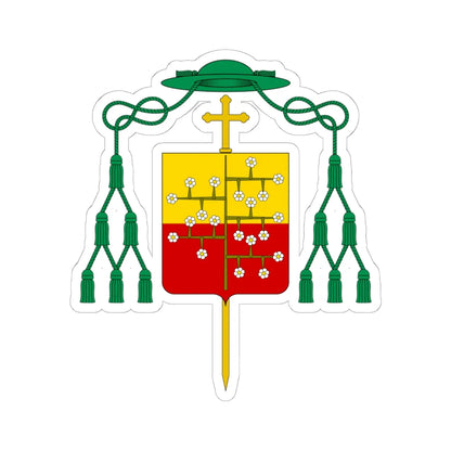 Coat of arms of Bishop Malaspina Spino Fiorito (Italy) (Coat of Arms) STICKER Vinyl Kiss-Cut Decal 6 Inch White - The Sticker Space