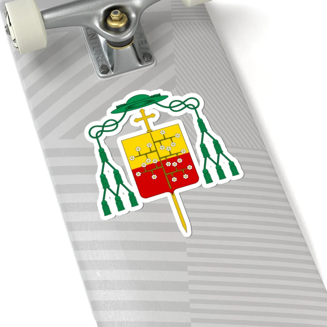 Coat of arms of Bishop Malaspina Spino Fiorito (Italy) (Coat of Arms) STICKER Vinyl Kiss-Cut Decal - The Sticker Space