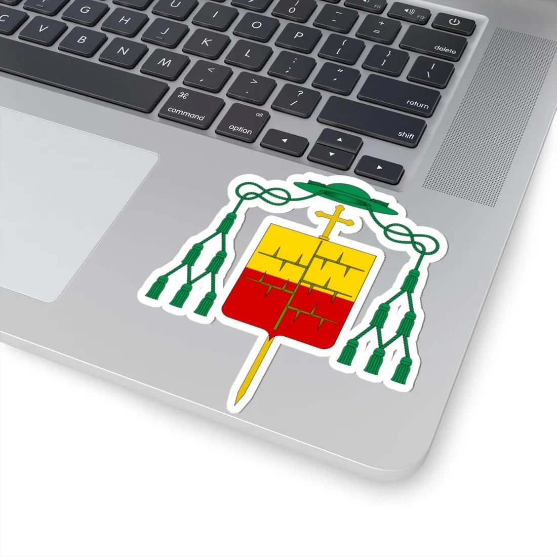 Coat of arms of Bishop Malaspina Spino Secco (Italy) (Coat of Arms) STICKER Vinyl Kiss-Cut Decal - The Sticker Space