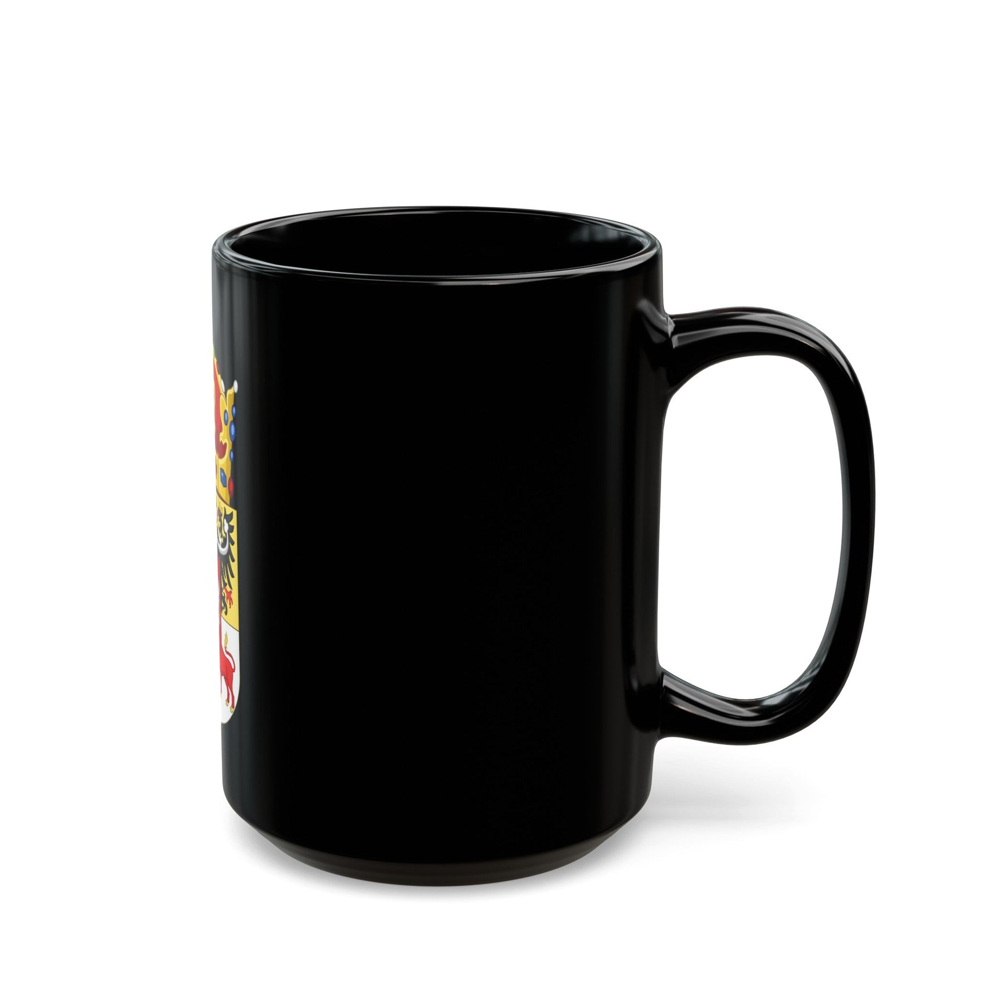 Coat of arms of Bohemian Crown - Black Coffee Mug-The Sticker Space