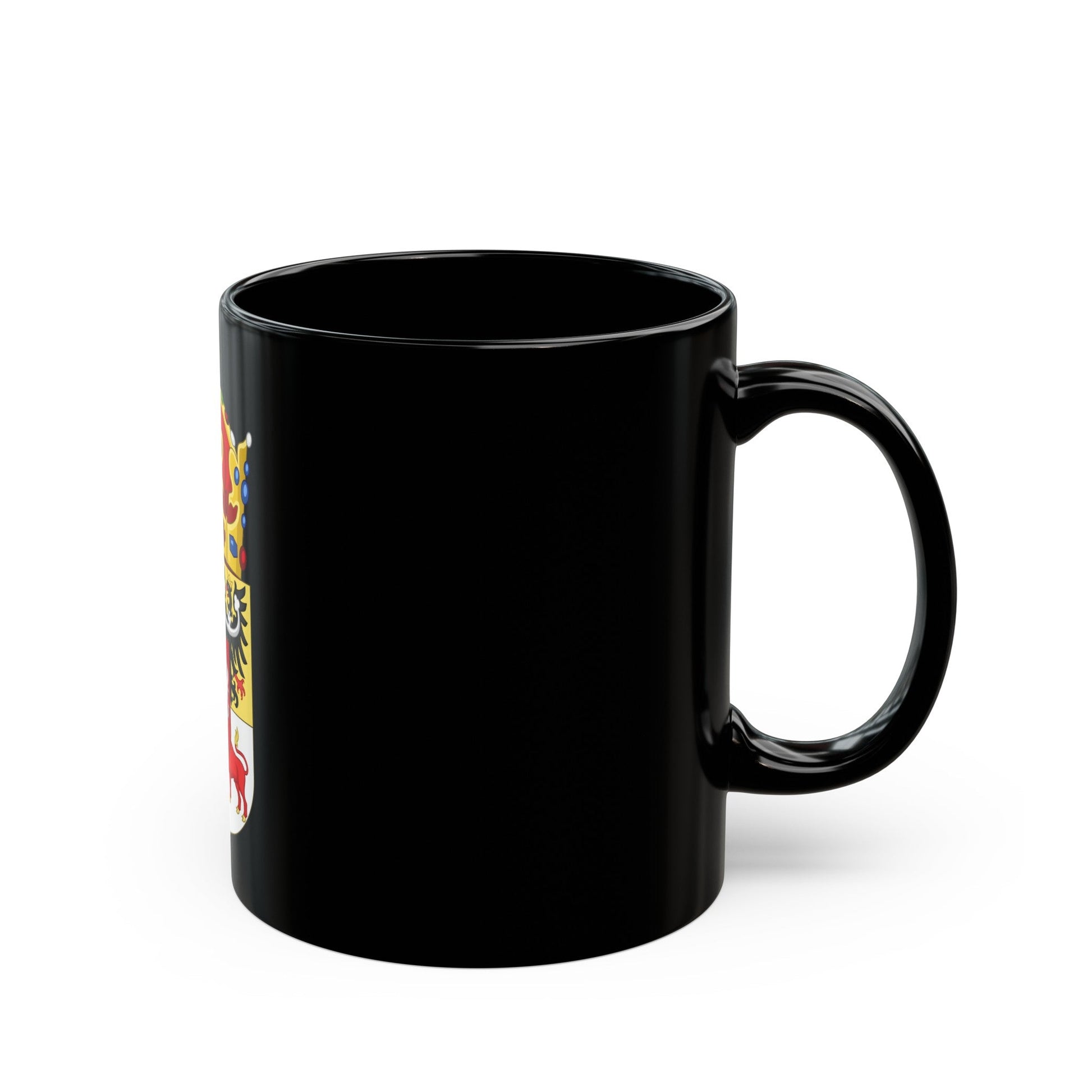 Coat of arms of Bohemian Crown - Black Coffee Mug-The Sticker Space