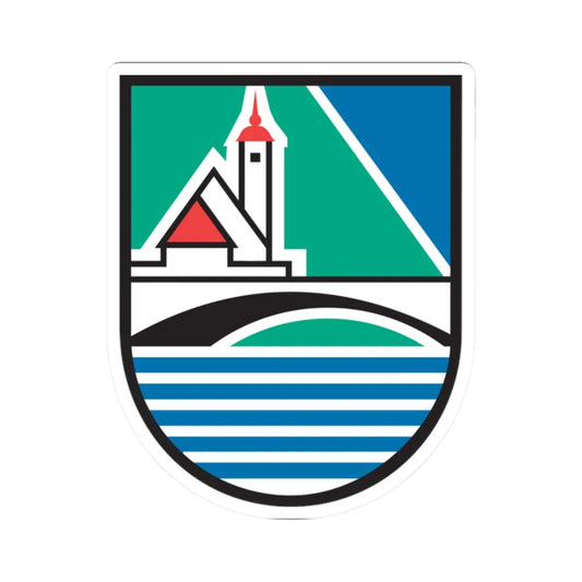 Coat of arms of Bohinj (Slovenia) (Coat of Arms) STICKER Vinyl Kiss-Cut Decal 2 Inch White - The Sticker Space