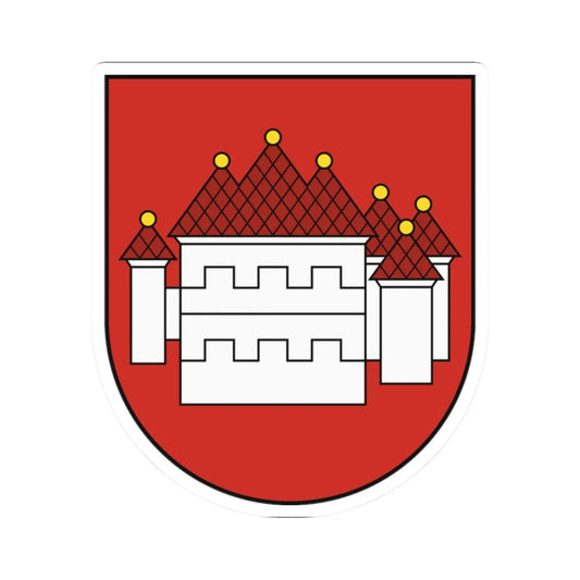 Coat of Arms of Bojnice (Slovakia) (Coat of Arms) STICKER Vinyl Kiss-Cut Decal 2 Inch White - The Sticker Space