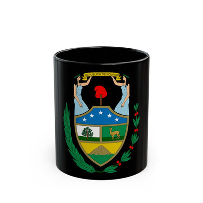 Coat of arms of Bolivia (1825) - Black Coffee Mug-11oz-The Sticker Space