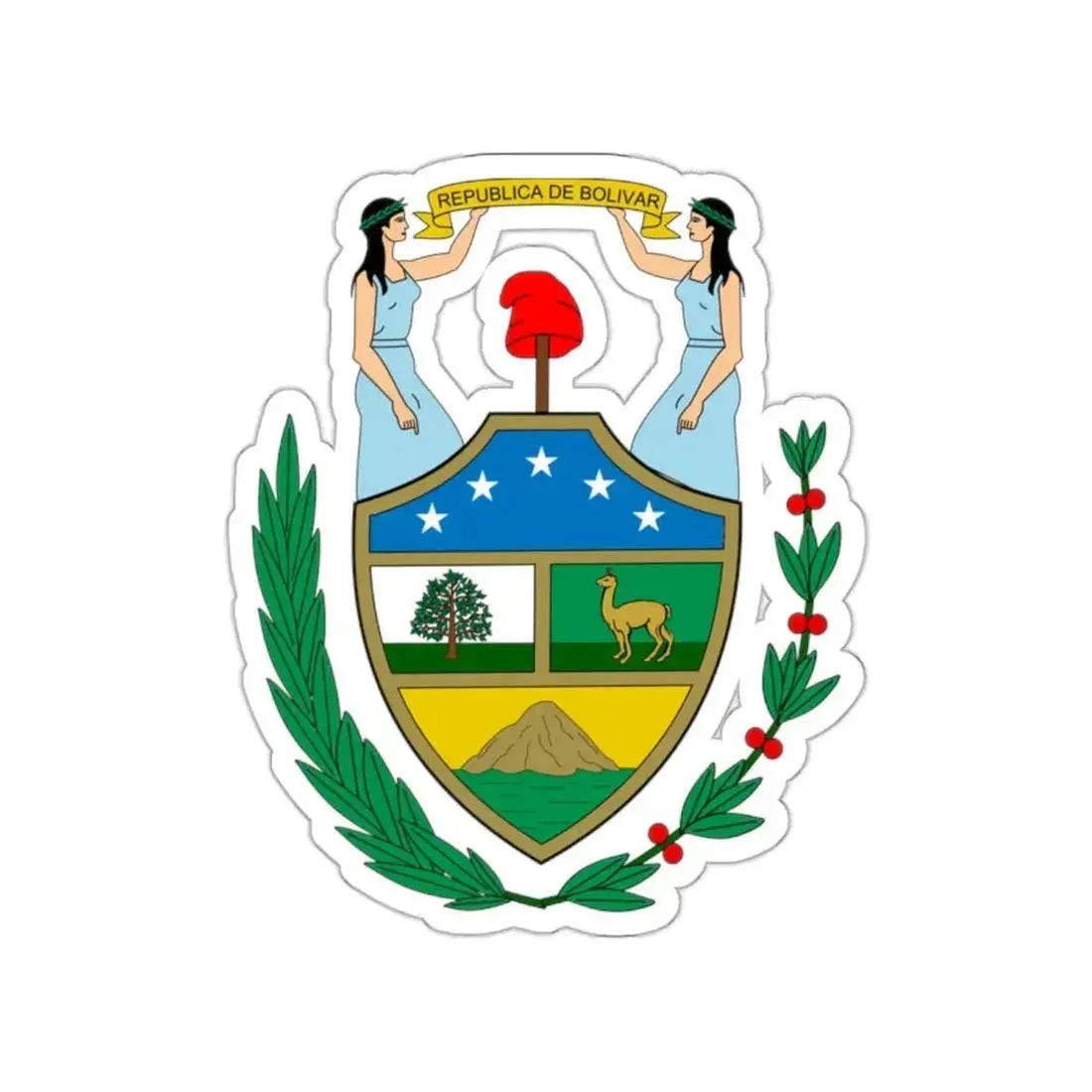 Coat of arms of Bolivia (1825) STICKER Vinyl Die-Cut Decal - The Sticker Space