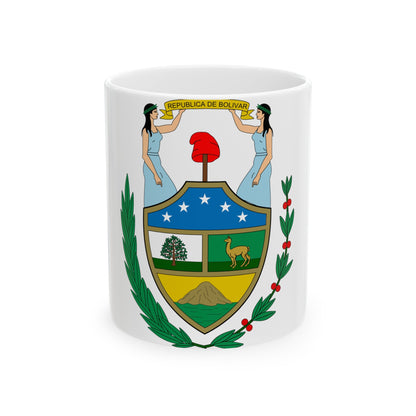 Coat of arms of Bolivia (1825) - White Coffee Mug-11oz-The Sticker Space