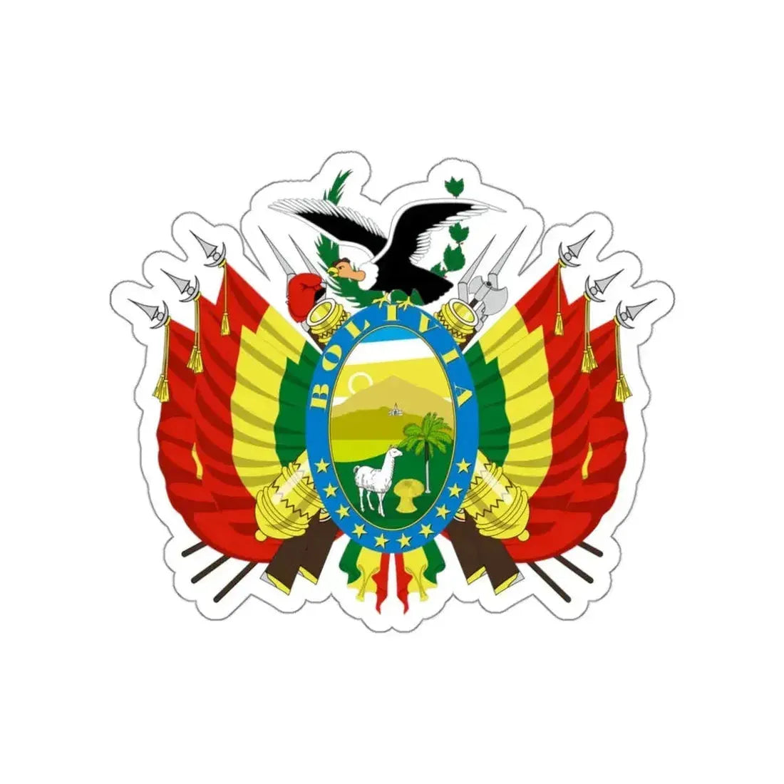 Coat of arms of Bolivia STICKER Vinyl Die-Cut Decal - The Sticker Space