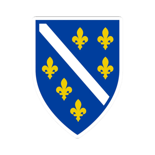 Coat of arms of Bosnia and Herzegovina 1992-1998 alternate (Bosnia and Herzegovina) (Coat of Arms) STICKER Vinyl Kiss-Cut Decal 2 Inch White - The Sticker Space