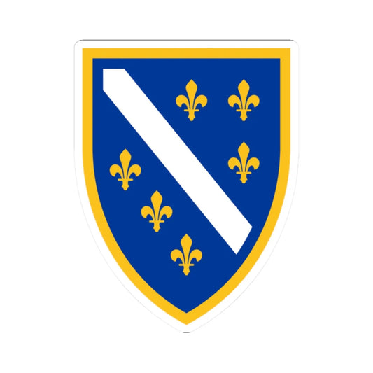 Coat of arms of Bosnia and Herzegovina 1992-1998 (Bosnia and Herzegovina) (Coat of Arms) STICKER Vinyl Kiss-Cut Decal 2 Inch White - The Sticker Space