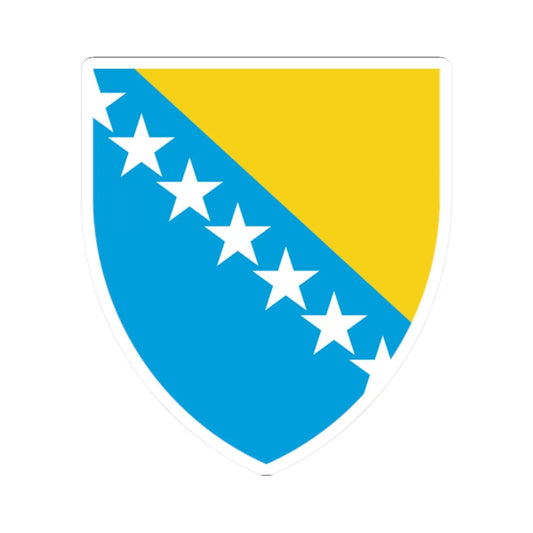 Coat of arms of Bosnia and Herzegovina 1998-2001 (Bosnia and Herzegovina) (Coat of Arms) STICKER Vinyl Kiss-Cut Decal 2 Inch White - The Sticker Space