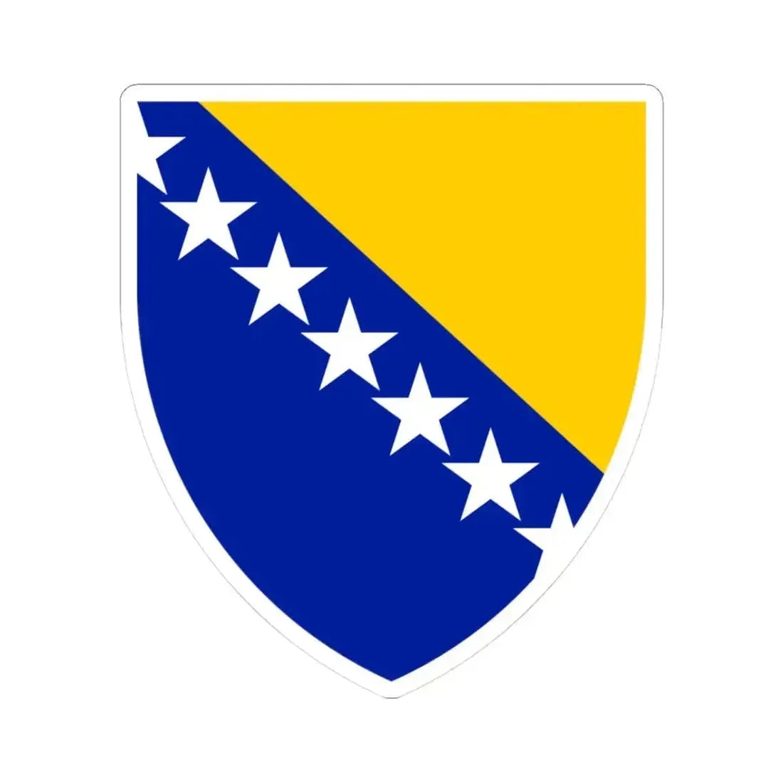 Coat of arms of Bosnia and Herzegovina - STICKER Vinyl Kiss-Cut Decal 3 Inch White - The Sticker Space