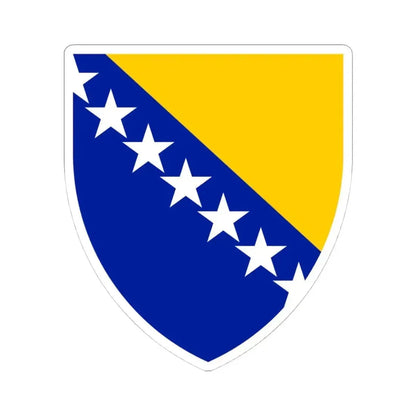 Coat of arms of Bosnia and Herzegovina - STICKER Vinyl Kiss-Cut Decal 4 Inch White - The Sticker Space