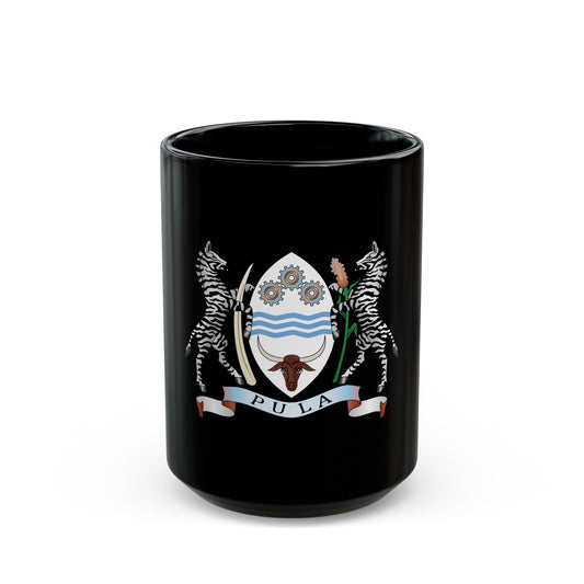 Coat of arms of Botswana - Black Coffee Mug-15oz-The Sticker Space