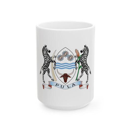 Coat of arms of Botswana - White Coffee Mug