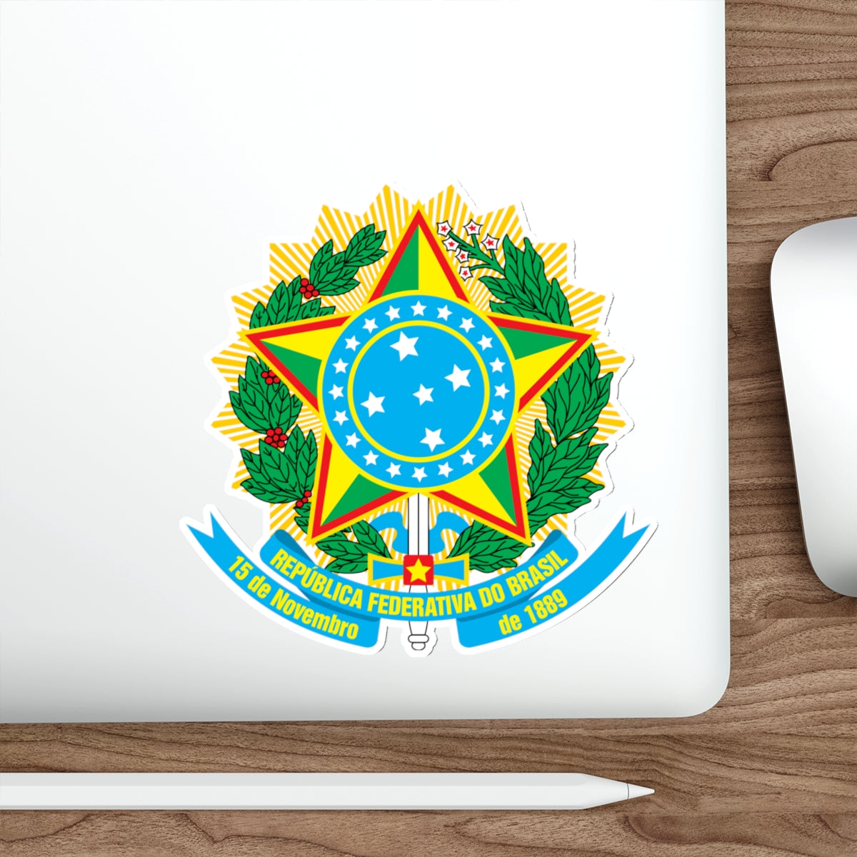 Coat of arms of Brazil (1968–1971) STICKER Vinyl Die-Cut Decal-The Sticker Space