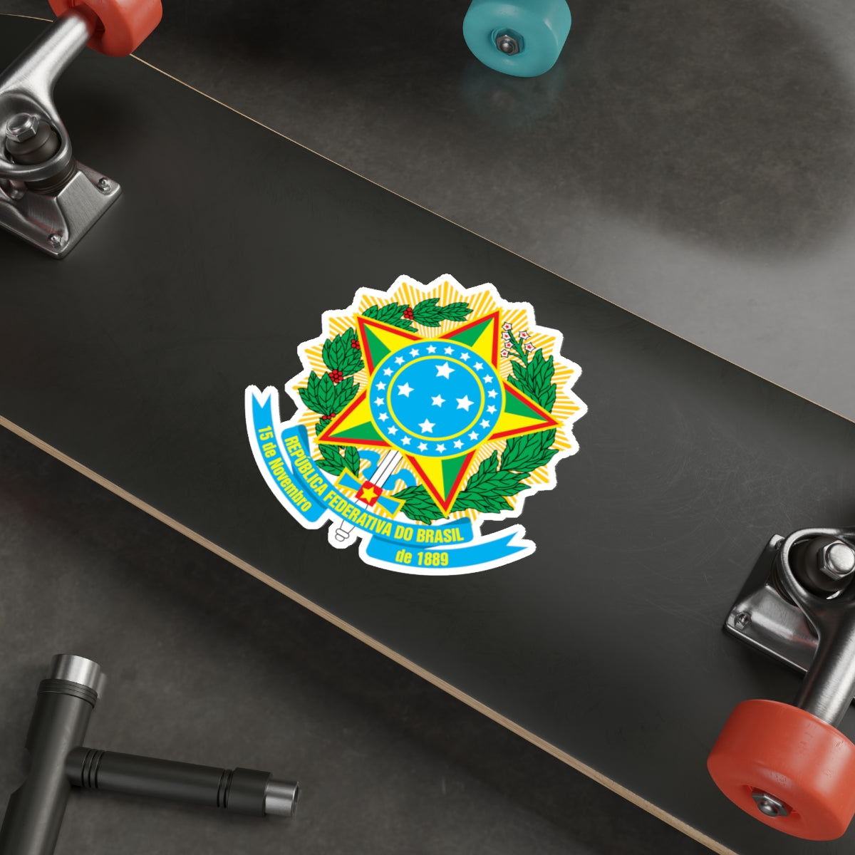 Coat of arms of Brazil (1968–1971) STICKER Vinyl Die-Cut Decal-The Sticker Space