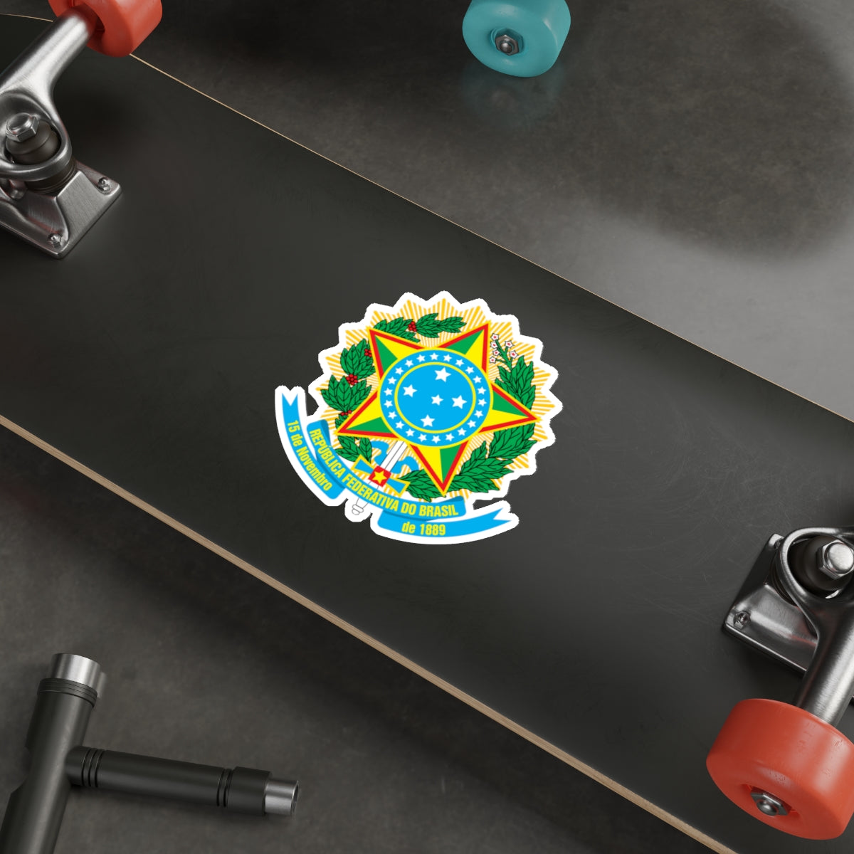 Coat of arms of Brazil (1971–1992) STICKER Vinyl Die-Cut Decal-The Sticker Space