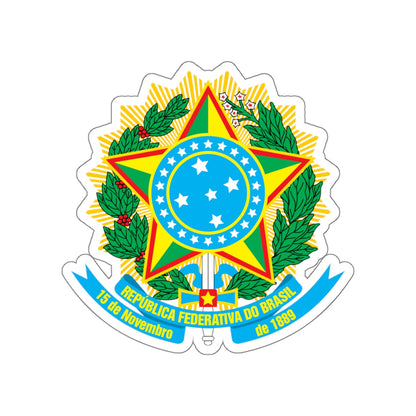 Coat of arms of Brazil (1971–1992) STICKER Vinyl Die-Cut Decal-White-The Sticker Space