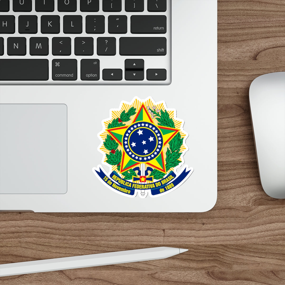 Coat of arms of Brazil (dark blue) STICKER Vinyl Die-Cut Decal-The Sticker Space