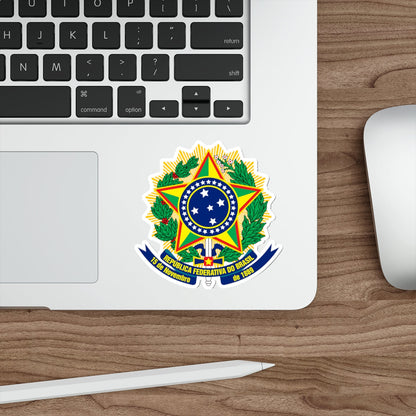 Coat of arms of Brazil (dark blue) STICKER Vinyl Die-Cut Decal-The Sticker Space