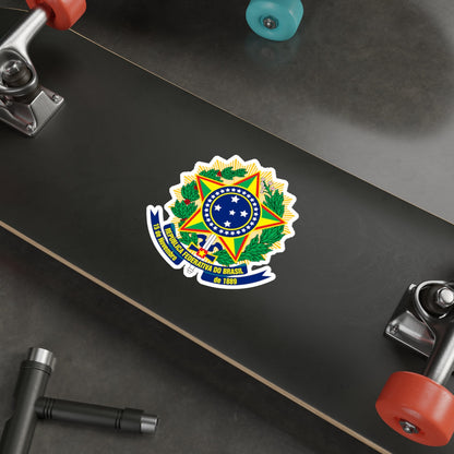 Coat of arms of Brazil (dark blue) STICKER Vinyl Die-Cut Decal-The Sticker Space