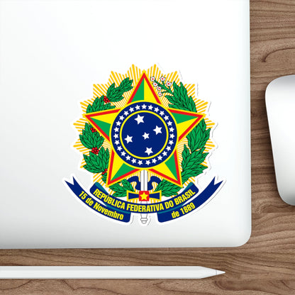 Coat of arms of Brazil (dark blue) STICKER Vinyl Die-Cut Decal-The Sticker Space