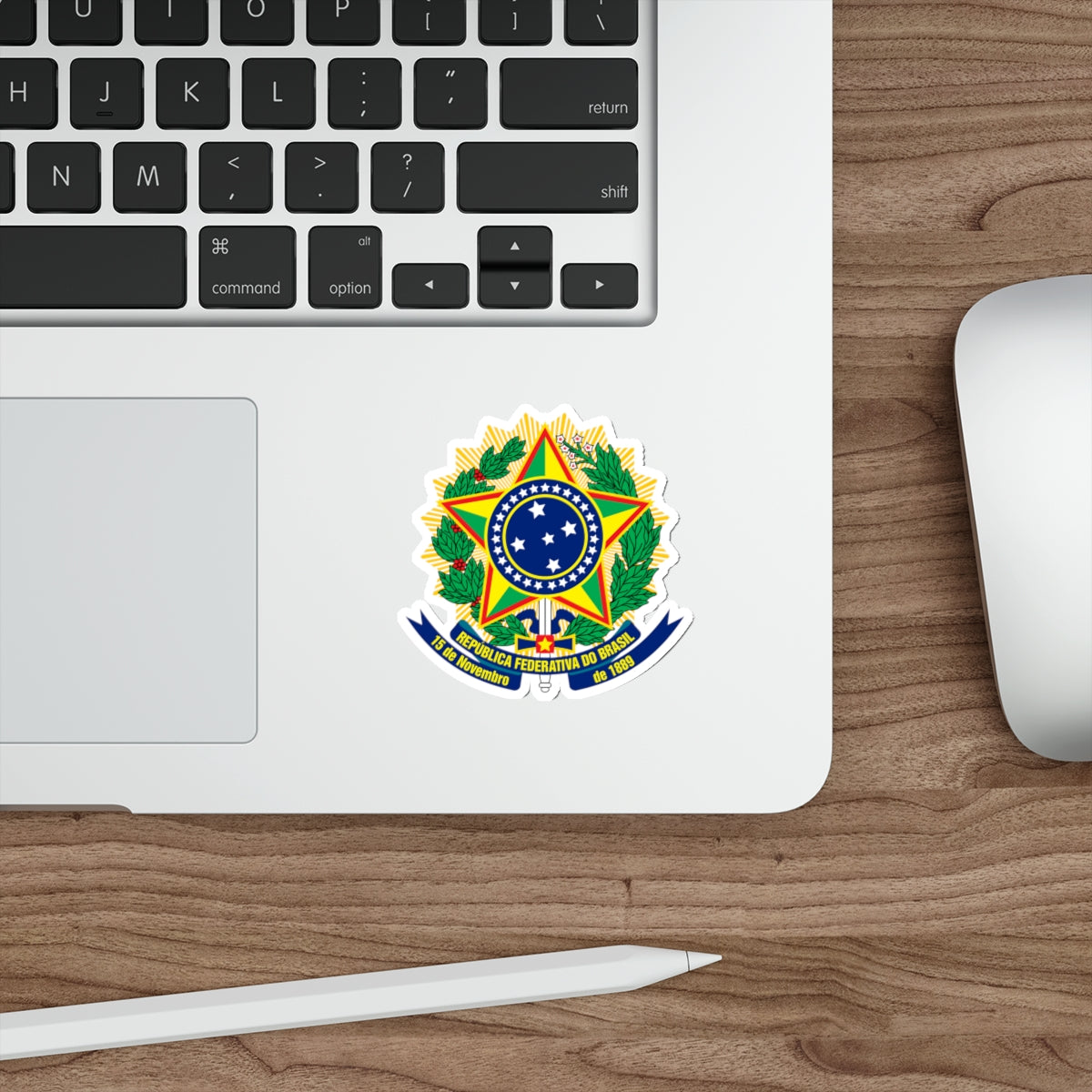 Coat of arms of Brazil (dark blue) STICKER Vinyl Die-Cut Decal-The Sticker Space