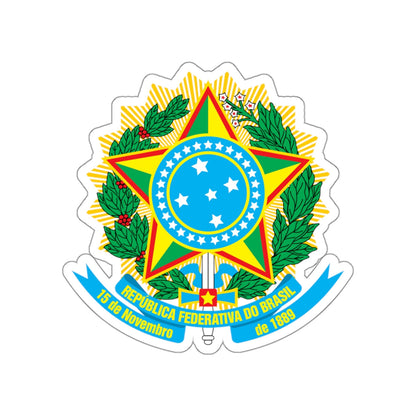 Coat of arms of Brazil STICKER Vinyl Die-Cut Decal-White-The Sticker Space