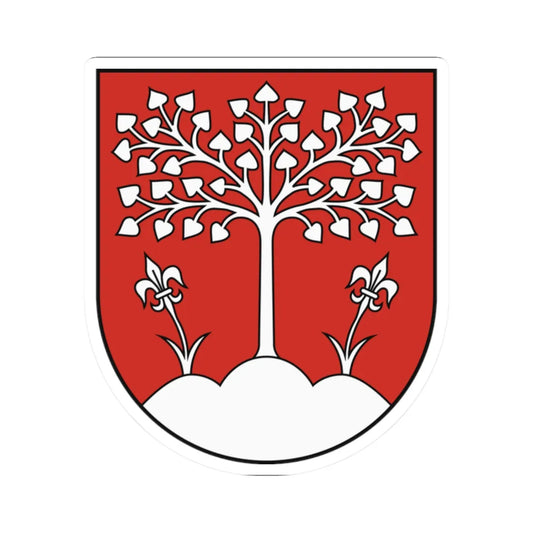 Coat of Arms of Brezová pod Bradlom (Slovakia) (Coat of Arms) STICKER Vinyl Kiss-Cut Decal 2 Inch White - The Sticker Space