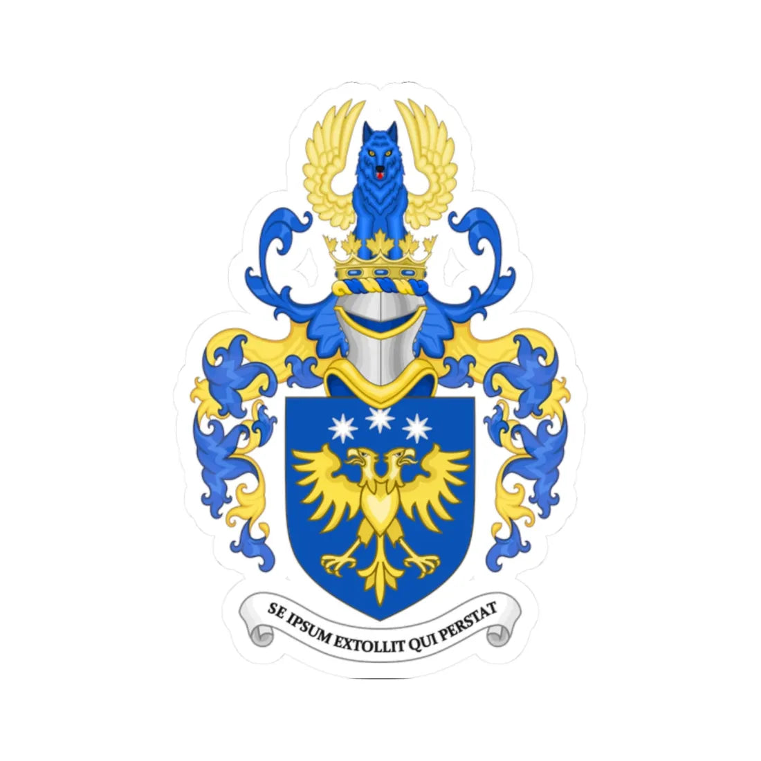 Coat of Arms of Brian Boyd Brazeau Canada (Canada) (Coat of Arms) STICKER Vinyl Kiss-Cut Decal 2 Inch White - The Sticker Space