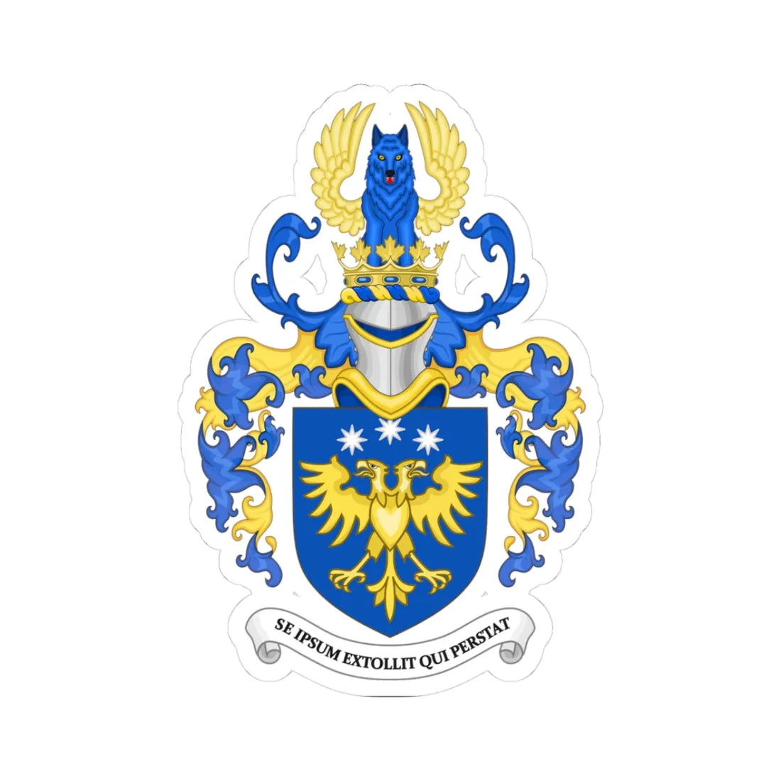 Coat of Arms of Brian Boyd Brazeau Canada (Canada) (Coat of Arms) STICKER Vinyl Kiss-Cut Decal 3 Inch White - The Sticker Space