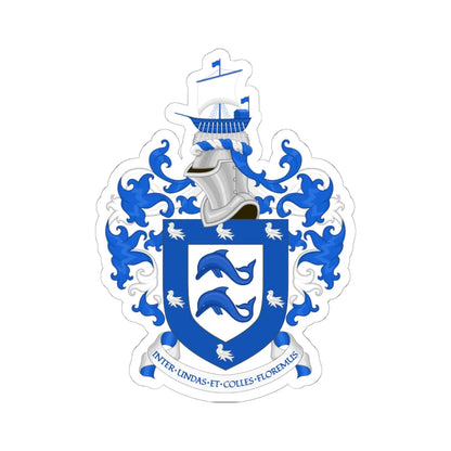 Coat of arms of Brighton and Hove (England) (Coat of Arms) STICKER Vinyl Kiss-Cut Decal 6 Inch White - The Sticker Space