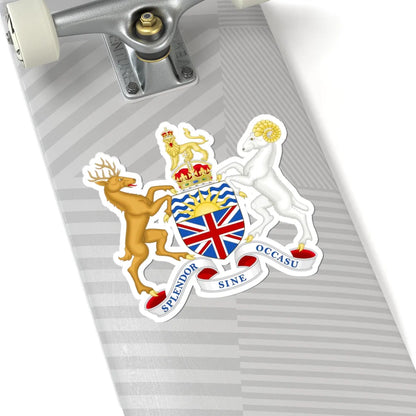Coat of arms of British Columbia 1895 (Canada) (Coat of Arms) STICKER Vinyl Kiss-Cut Decal - The Sticker Space