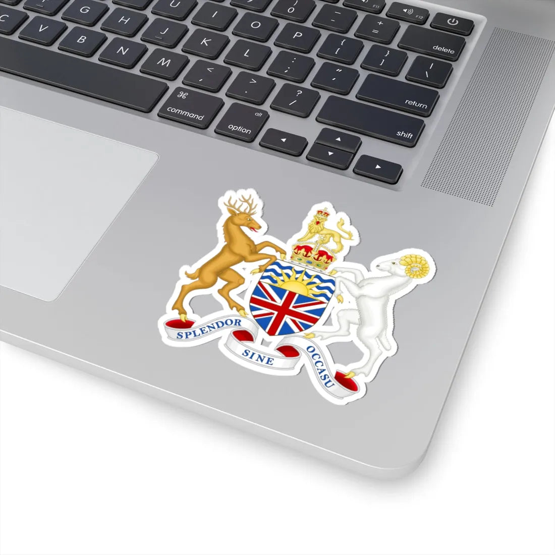 Coat of arms of British Columbia 1895 (Canada) (Coat of Arms) STICKER Vinyl Kiss-Cut Decal - The Sticker Space