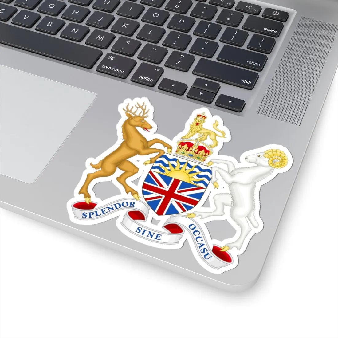 Coat of arms of British Columbia 1895 (Canada) (Coat of Arms) STICKER Vinyl Kiss-Cut Decal - The Sticker Space
