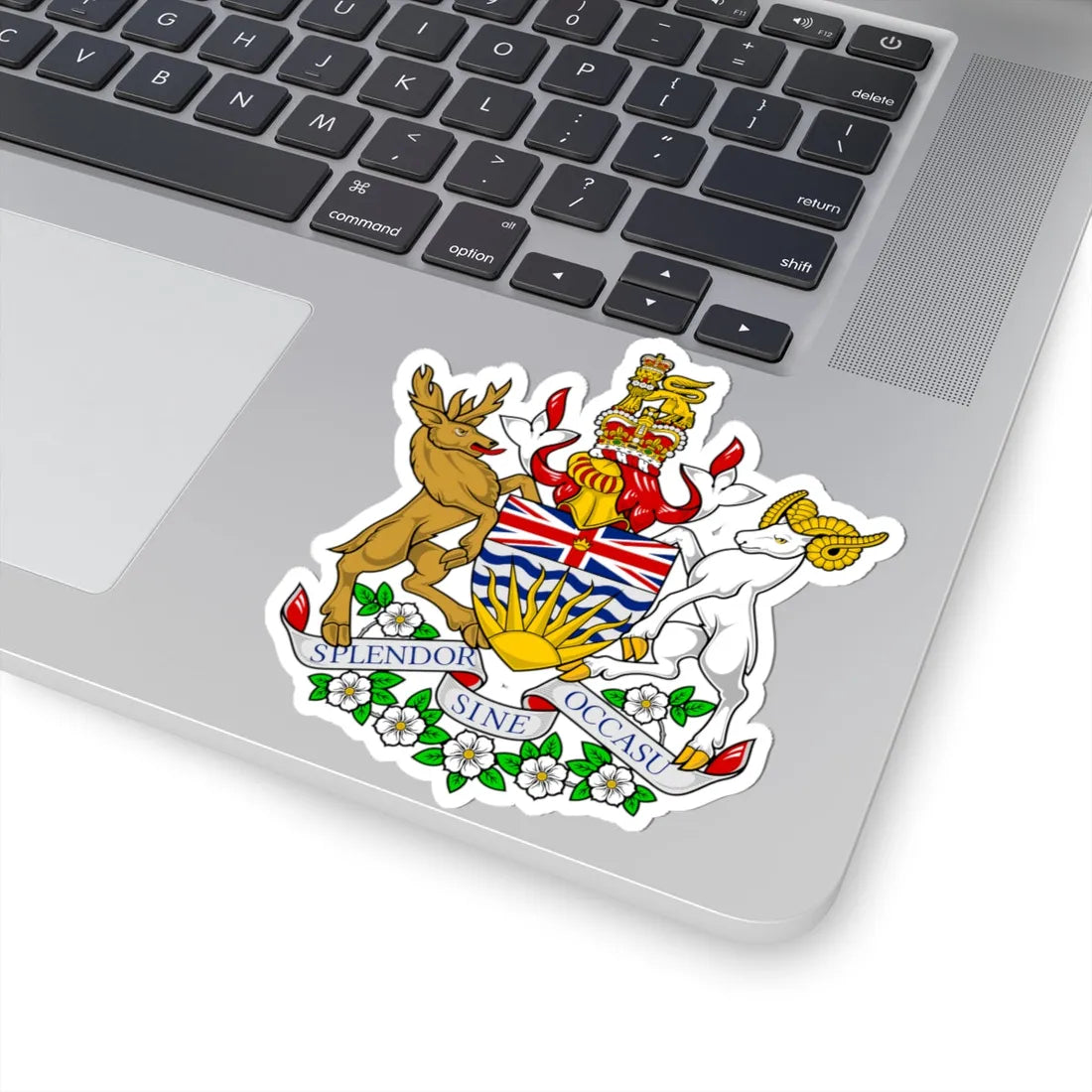 Coat of arms of British Columbia (Canada) (Coat of Arms) STICKER Vinyl Kiss-Cut Decal - The Sticker Space