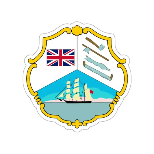Coat of arms of British Honduras (1819-1907) STICKER Vinyl Die-Cut Decal 2 Inch - The Sticker Space